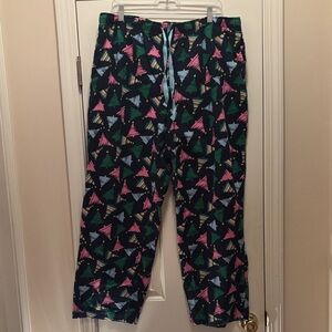 Sleep Chic Flannel Festive Tree Pattern Lounge Pants